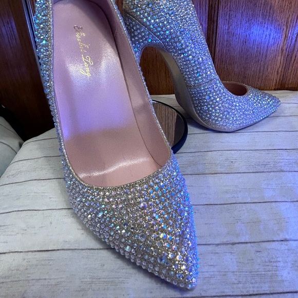 Sparkly stiletto Pumps, Pointed Toe High Heel Rhinestone by Elisabet Tang - Picture 5 of 10